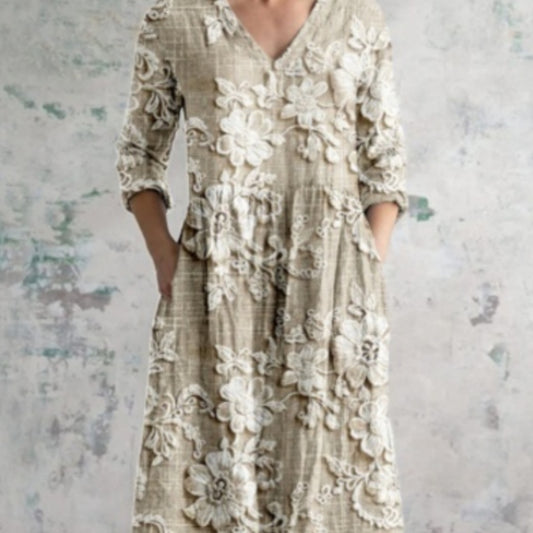 Printed American-style Fashionable Casual Dress For Women