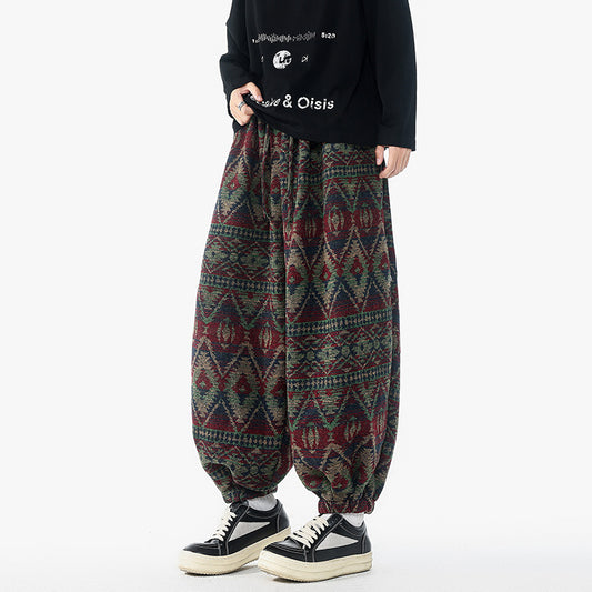 Thick Warm Ethnic Style Bloomers Loose Casual Pants