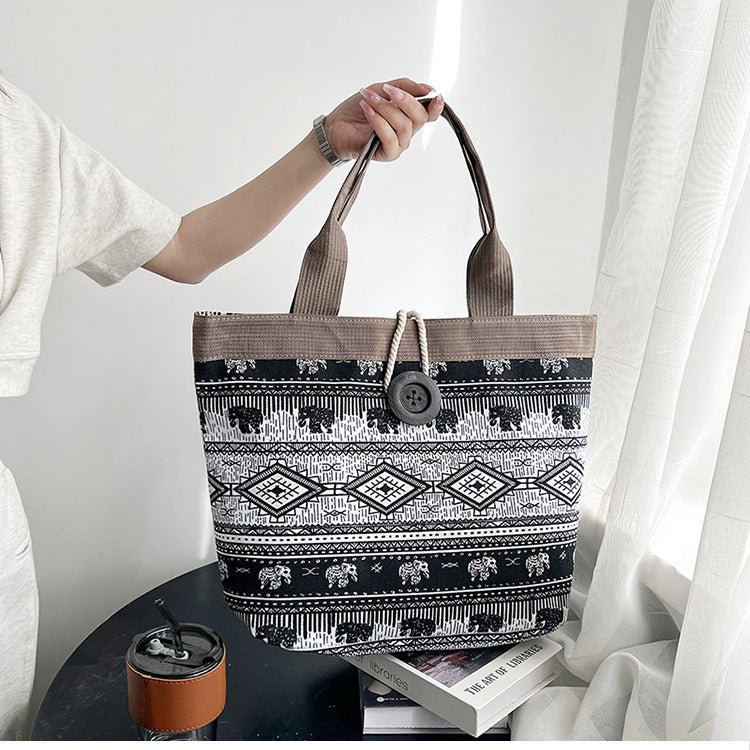 Ethnic Style Large Bag Fashion Simple Large Capacity Tote