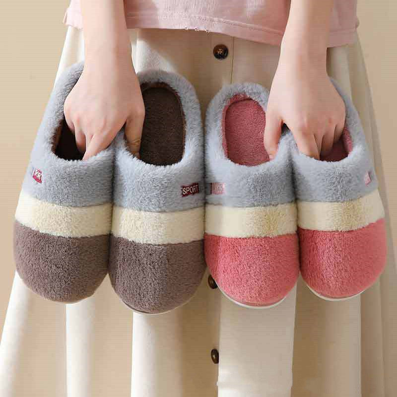 Men's Cotton Slippers, Women's TPR, Home Non-slip Indoor Warmth