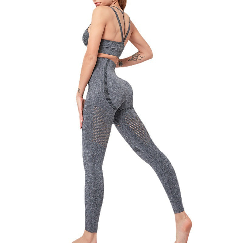 Peach Hip Fitness Women's Ins Tight Stretch Hip Lift Abdominal Pants