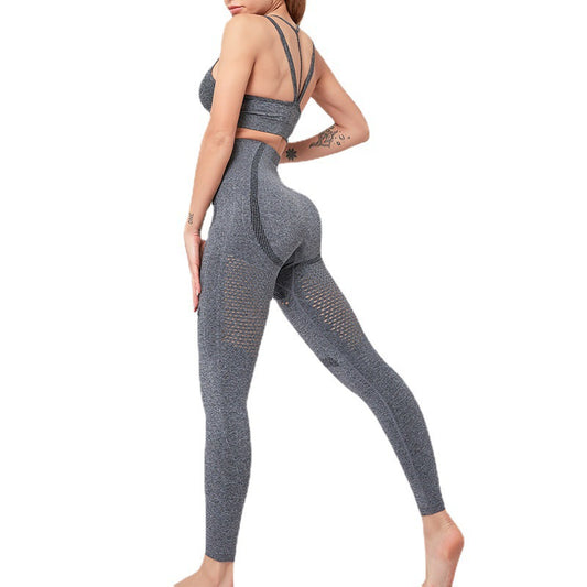 Peach Hip Fitness Women's Ins Tight Stretch Hip Lift Abdominal Pants