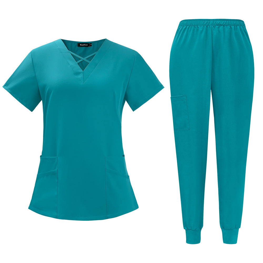 Comfortable And Breathable Two-piece Scrub Set
