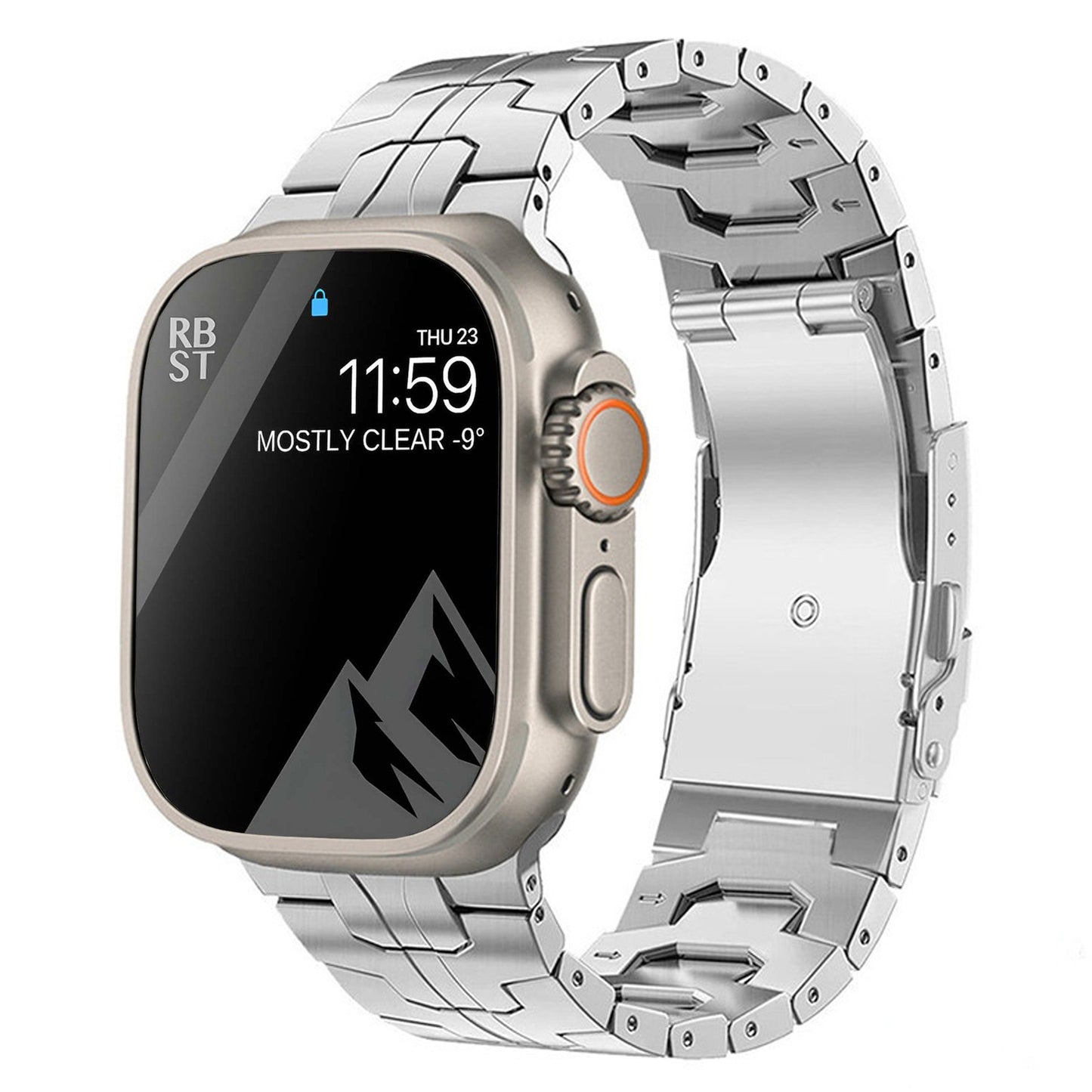 Suitable For Titanium Alloy Watch Strap Iron Man Safety Catch Titanium Band Metal Strap