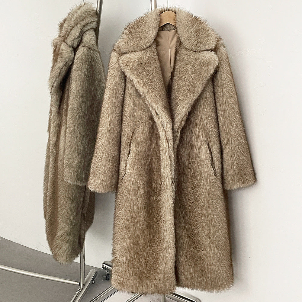 High-quality Artificial Fur Faux Fur Coat For Women