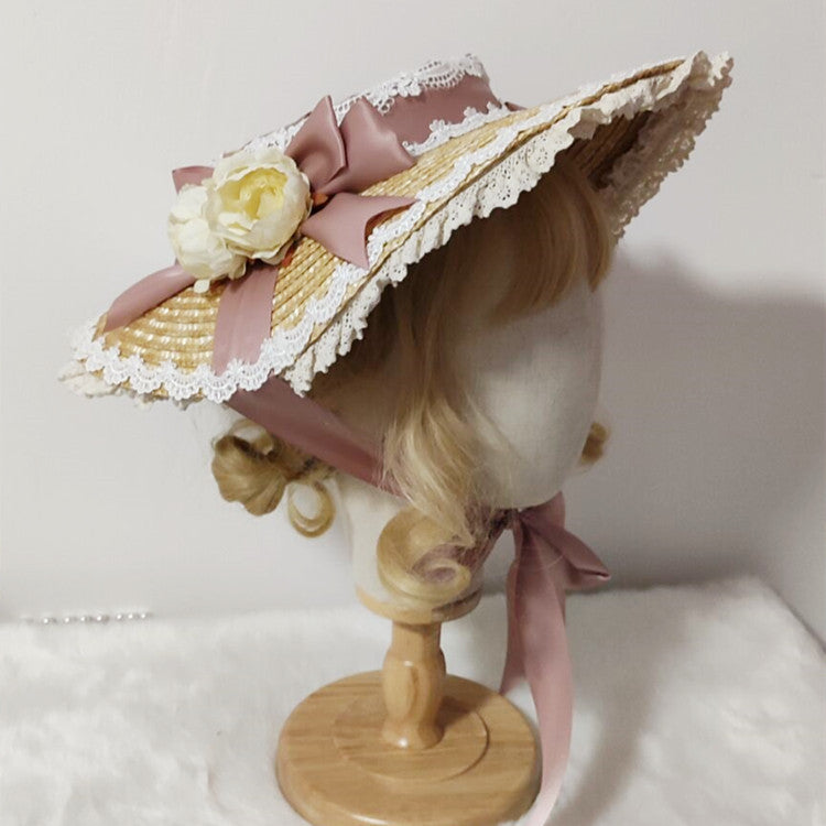Hanyang Eclectic Flat Top Sun Hat Pastoral Style