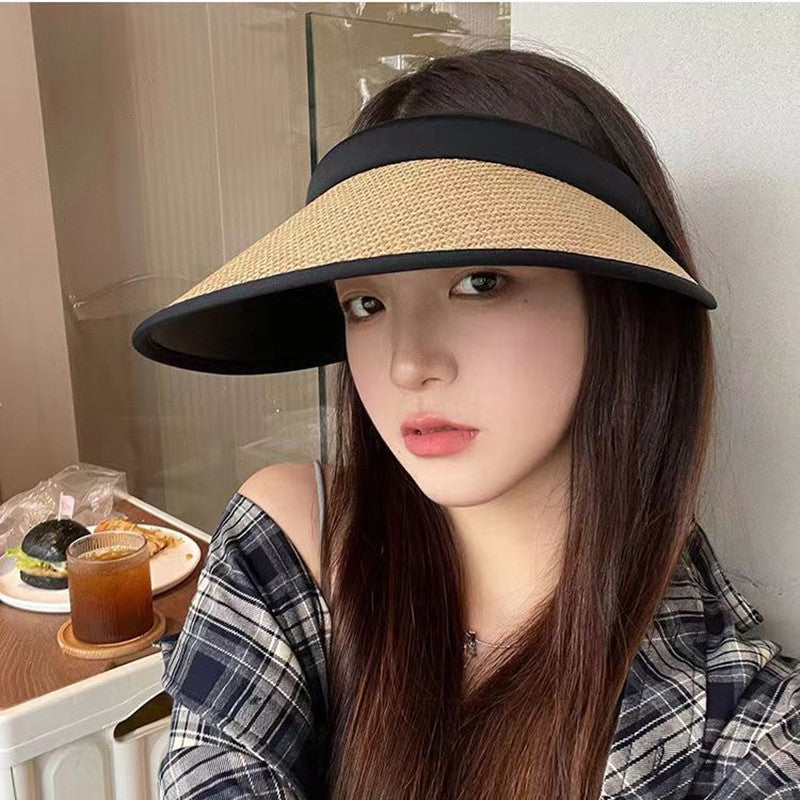 Women's Straw Hat Sunscreen Sunshade
