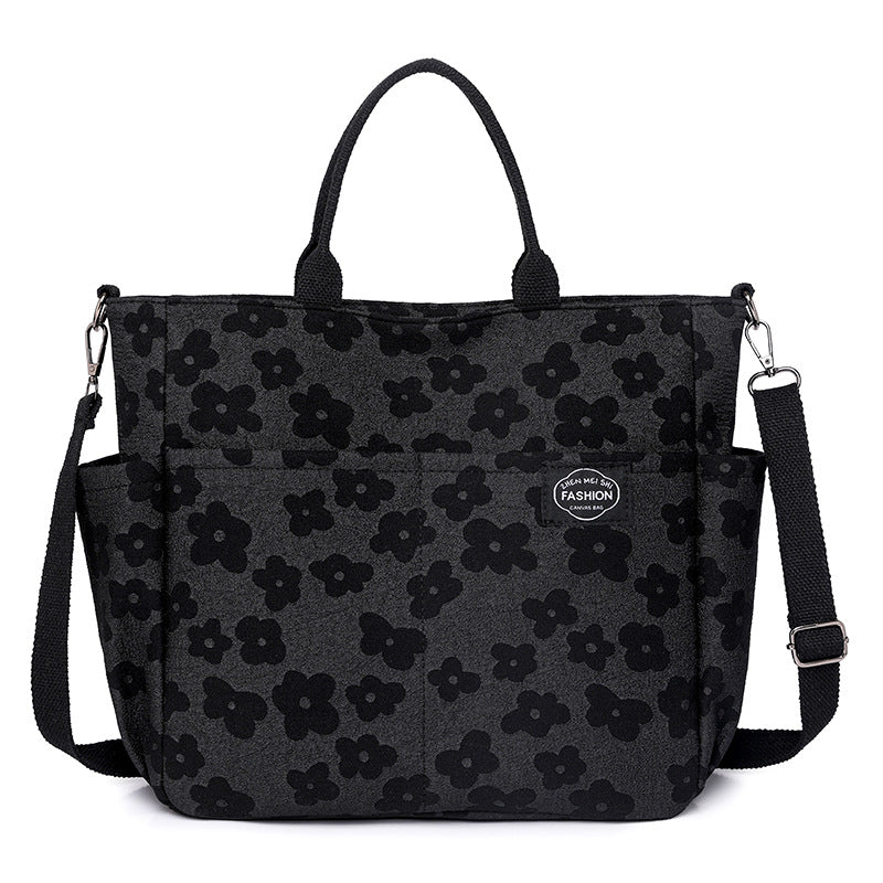 New Large Capacity Canvas Handbag Fashion Short Distance Lightweight Travel Bag