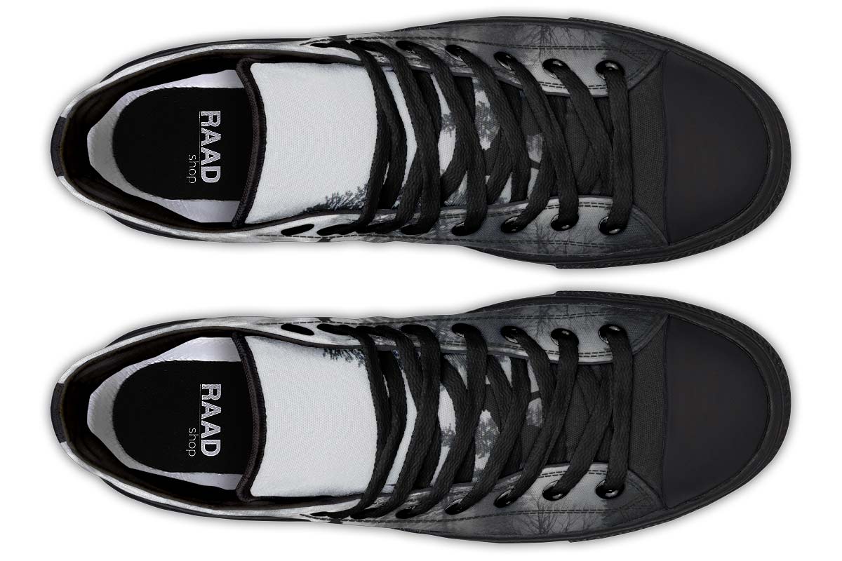 Men's And Women's Fashion Color Printing High-top Canvas Shoes