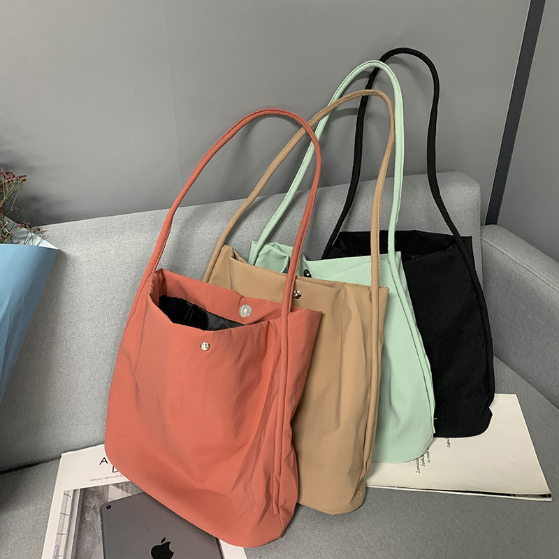 Simple Solid Color Nylon Canvas Bag
