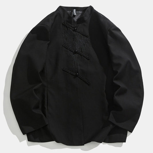 Chinese Style Stand Collar Loose Suit Jacket