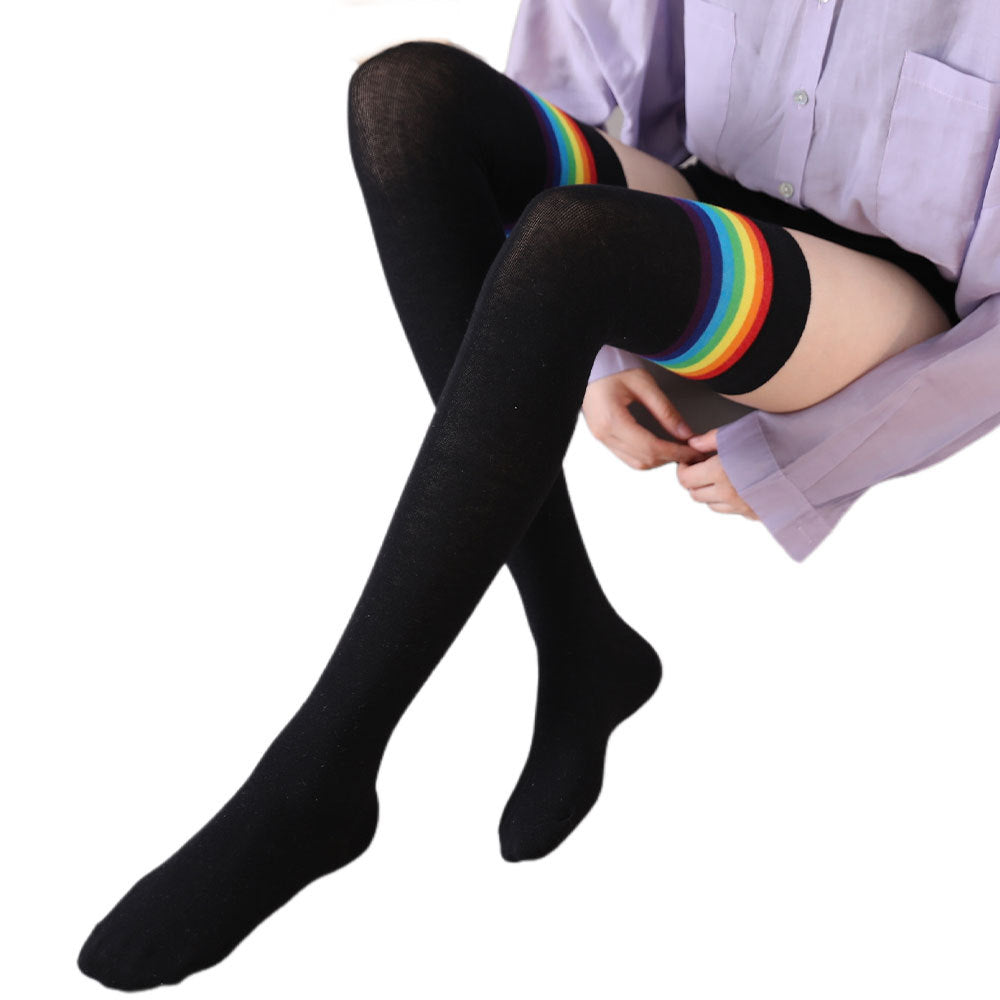 Women's New Rainbow Stripe Stockings