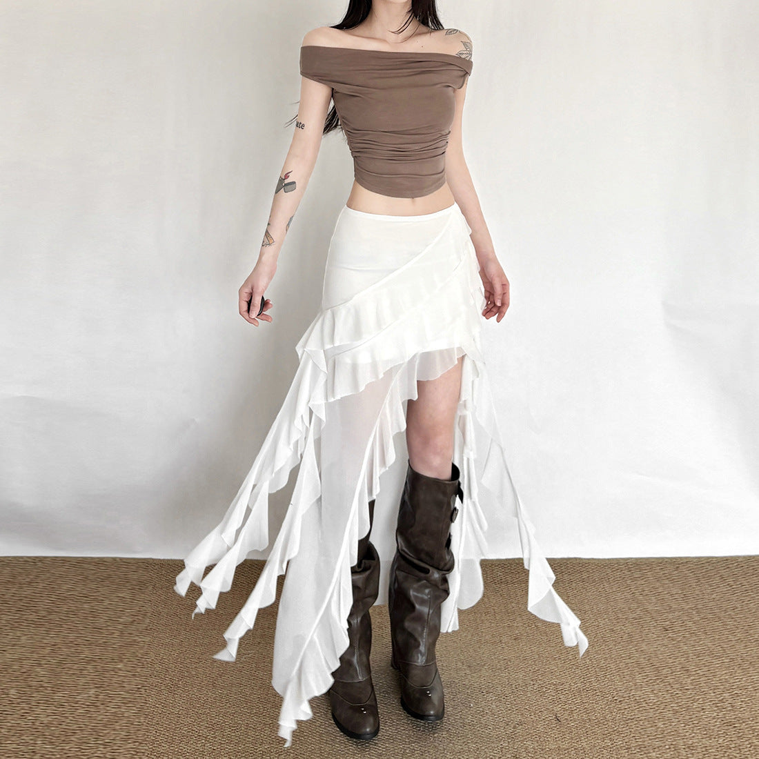 SpringSummer Irregular Hemline Lace Dress For Women