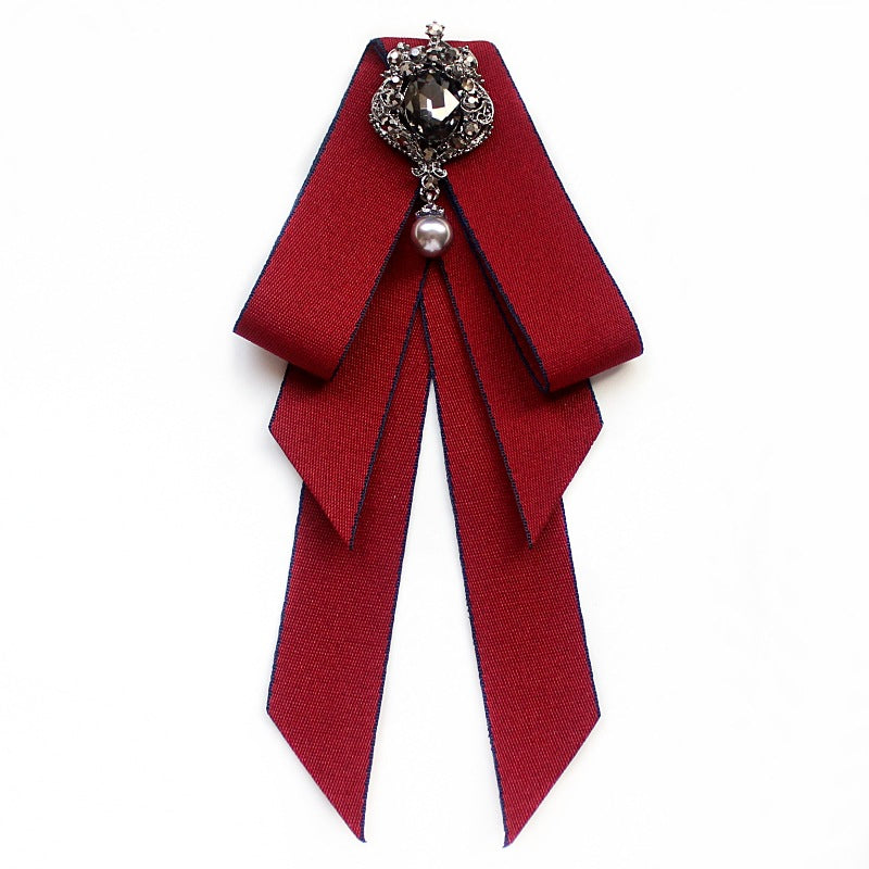 Collar Flower Campus Style White Shirt Bow Tie Stewardess Business Wear Bow Tie