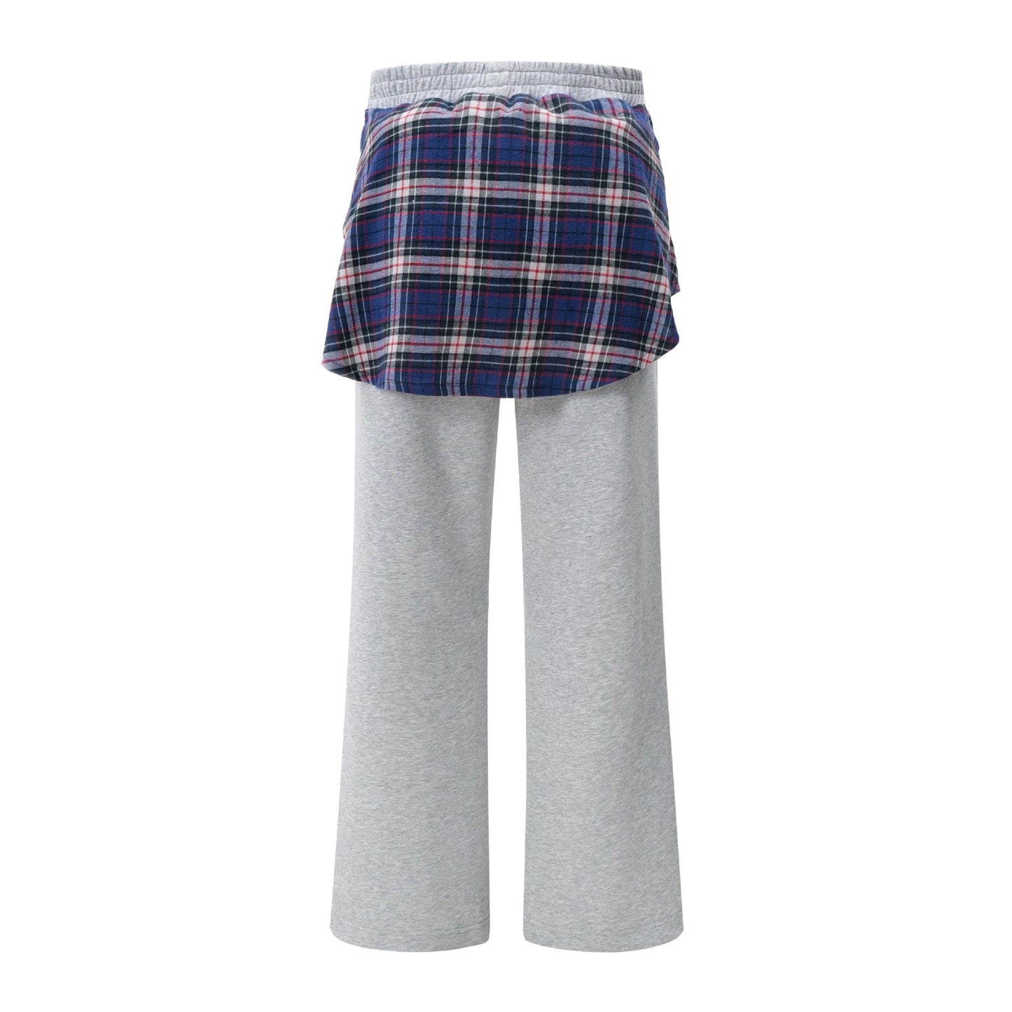 Patch Plaid Fart Curtain Pants Loose Wide-leg Casual Pants
