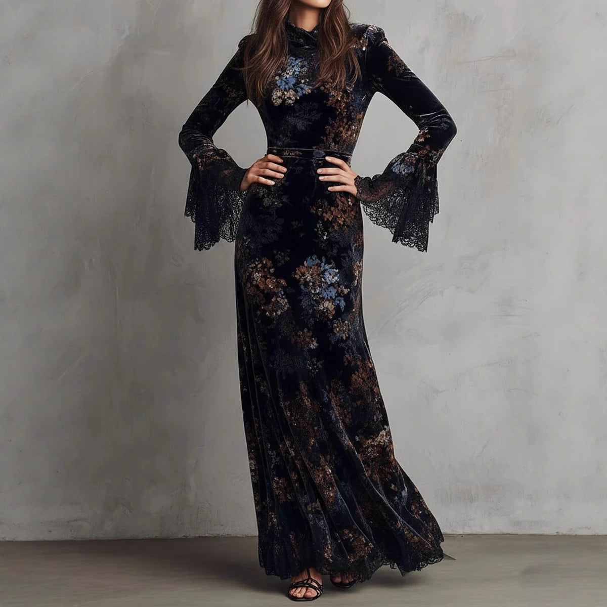 Slimming Velvet Cheongsam Evening Dress Dress