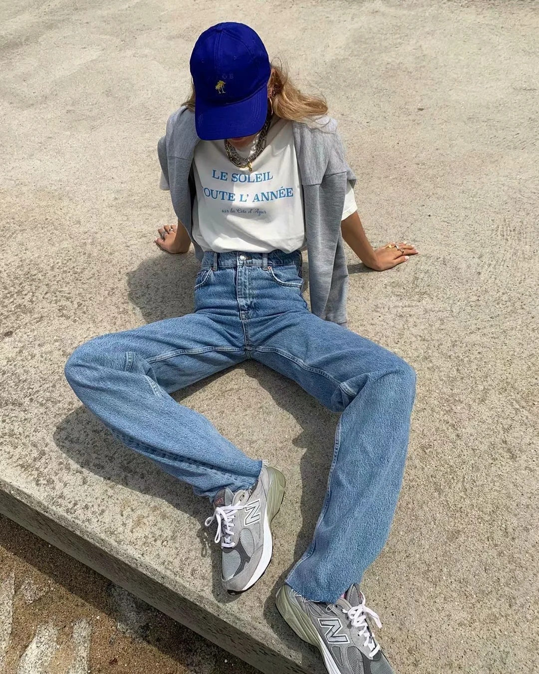 Mopping And Frayed Denim Trousers New High-waisted Loose-fitting Thin Straight And Wide-legged