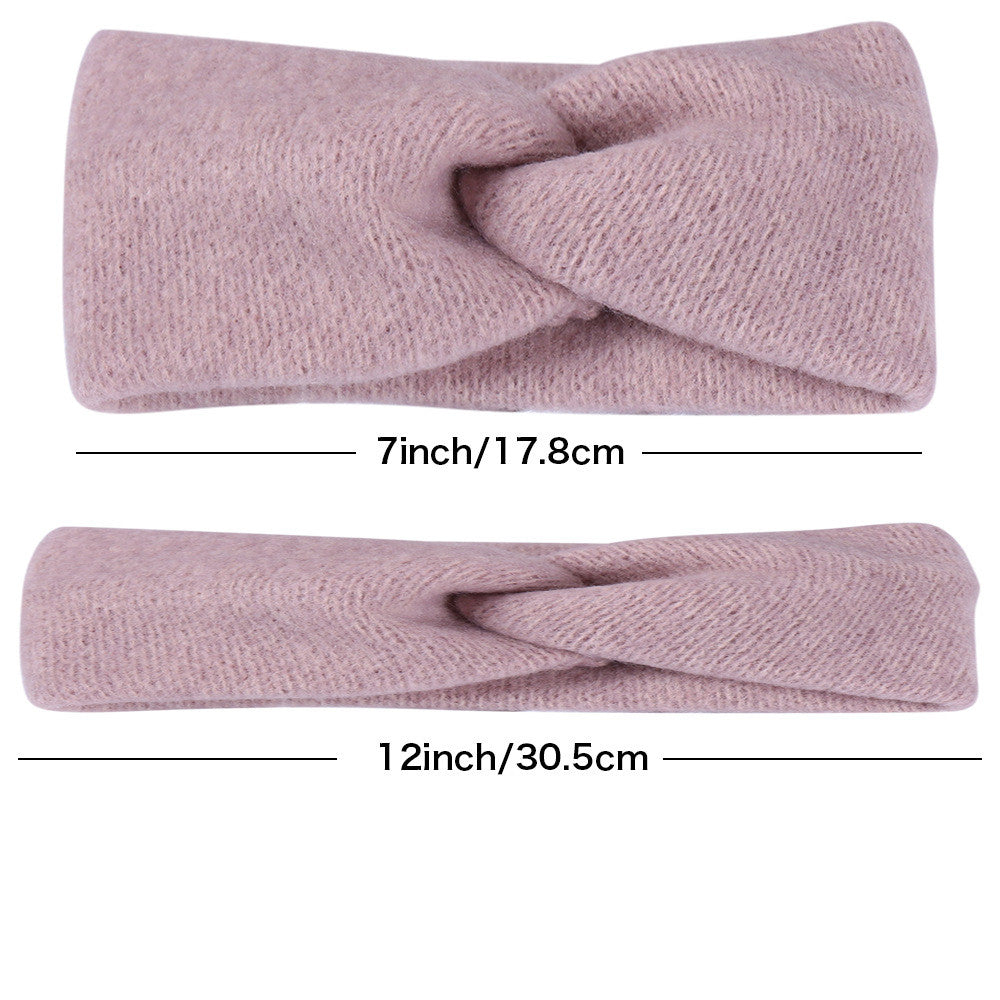 Simple And Versatile Wide-sided Cross Woven Knitted Headband