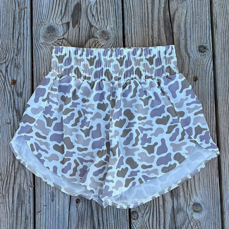 Fashion Women's Elastic Digital Printed Shorts