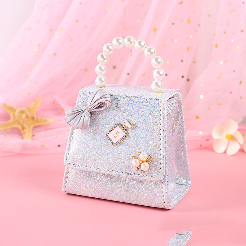 Pearl Portable Diagonal Dual-use Trendy Children's Bag