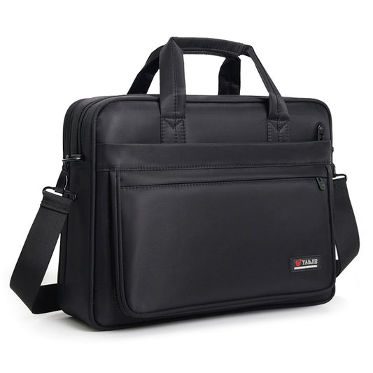 Briefcase Men's Canvas Business Handbag 17-inch Large Capacity