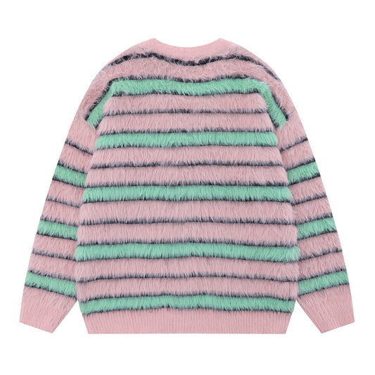 European And American Style Brushed Fleece Sweater Coat