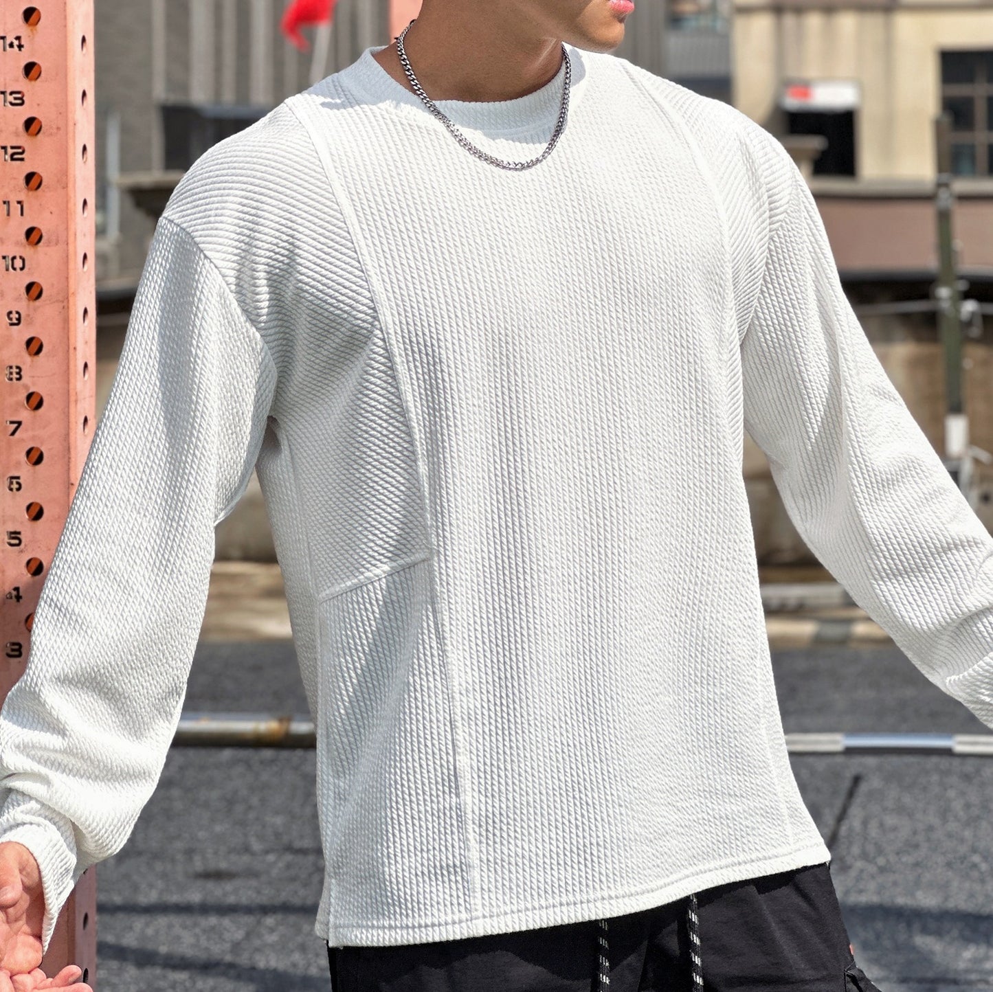 Muscle Workout Men's Loose Sports Snake Pattern Long Sleeve