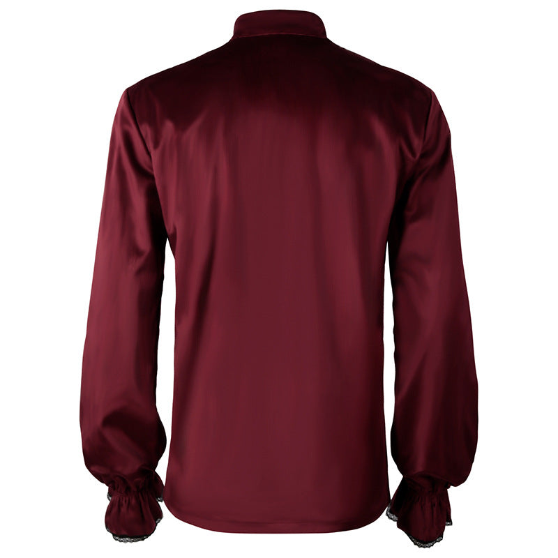 European And American Men's Pleated Shirt Medieval Clothing Steampunk