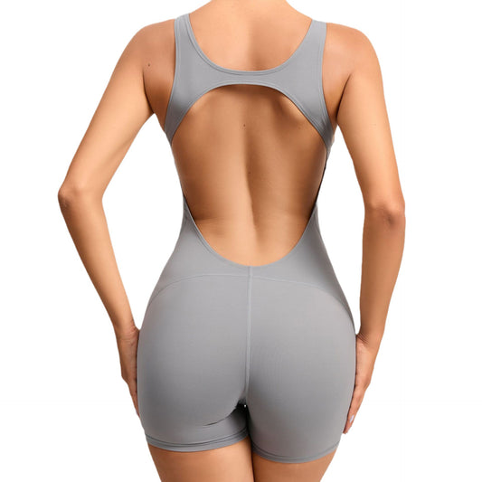 Quick-drying Nude Feel Dance Fitness One-piece Hip Lifting Jumpsuit