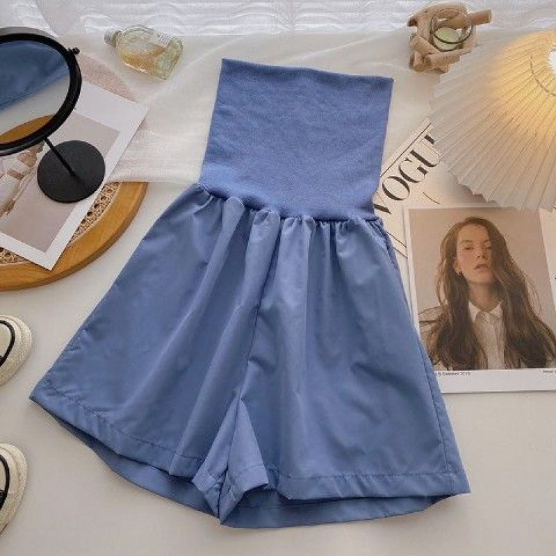 Womens Stylish High-waisted Wide-leg Shorts