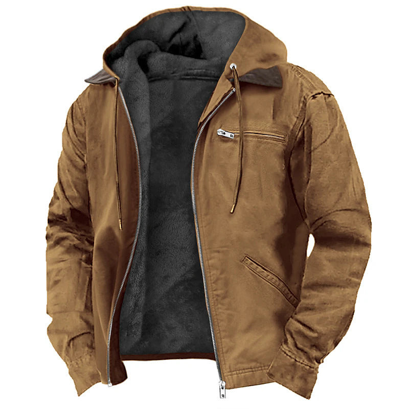 Men's Fleece Lined Zip Pocket Jacket