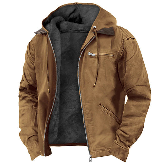 Men's Fleece Lined Zip Pocket Jacket