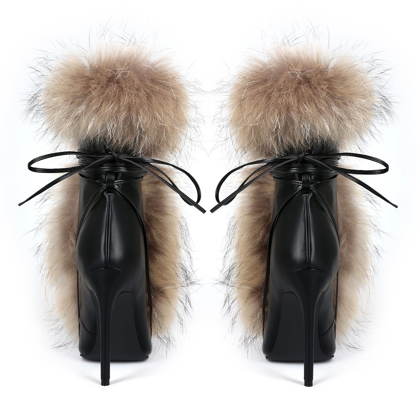 Womens Pointed-Toe Ankle Boots In Plus Sizes With Stiletto Heels