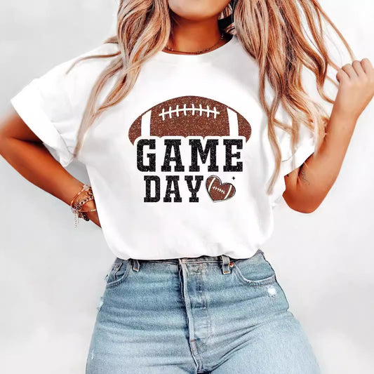 Letter-print Crew-neck Top Short-sleeve T-shirt