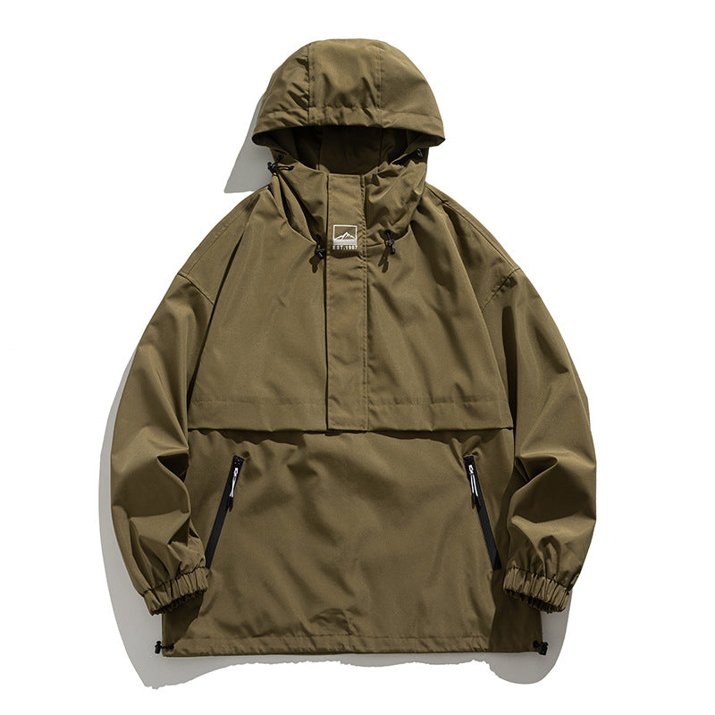 Half Zipper Pullover Outdoor Jacket Coat Functional Mountaineering Clothing Windproof