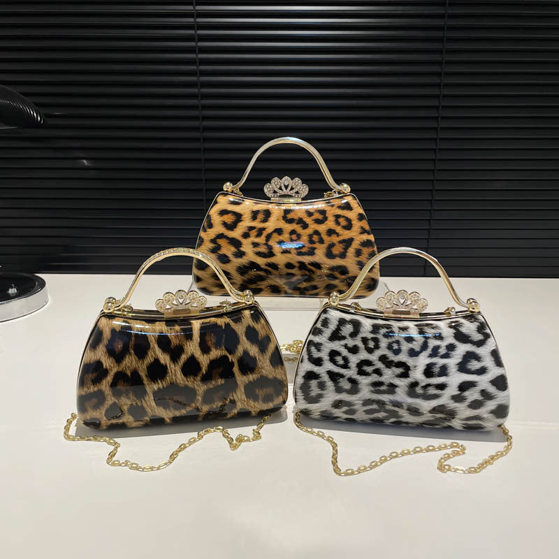 Leopardprint Mode Retro Crossbody Taske til Kvinder