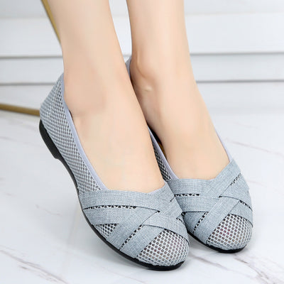 Women's Fashion Cloth Shoes Summer Soft Sole Flat Heel