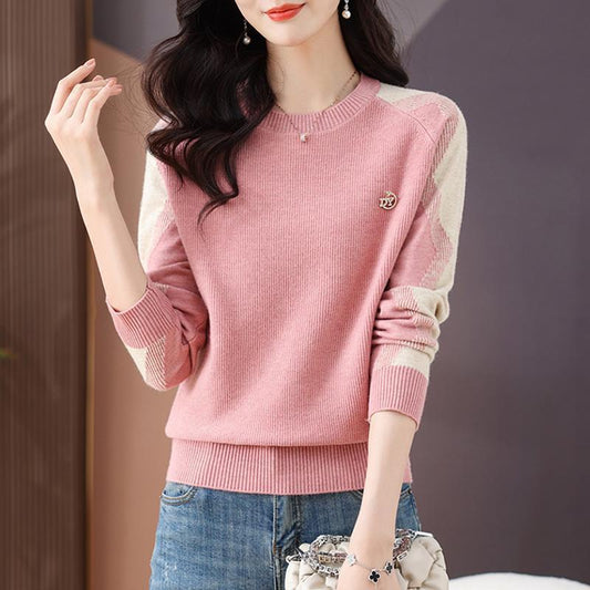 Knitted Long-sleeved Women's Base Layer Stylish Top