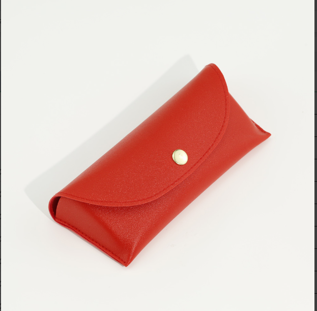 Soft-bag glasses case-PU leather-black-1 piece