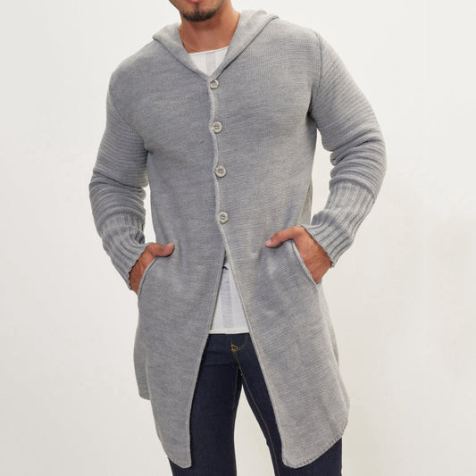 Mellemlang cardigan med lommer