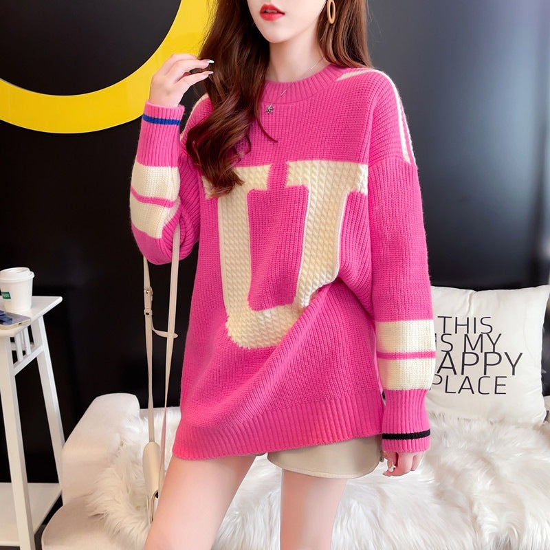Women's Loose All-matching Base Contrast Color