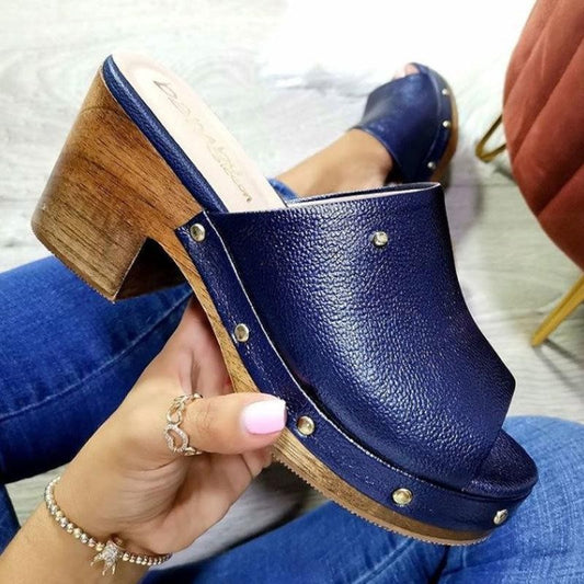 Thick-heeled Wedge-heel Platform Sandals Women's Shoes