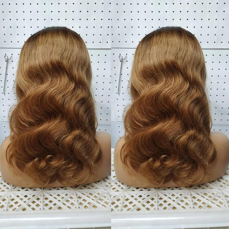 Ombre 1B 27 Body Wave 4x4 Blonde Blonde Hårparyk Ægte Hår Parykker fra Brasilien