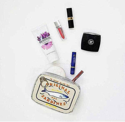 Large Capacity Cute Sardine Can Shape Storage Bag