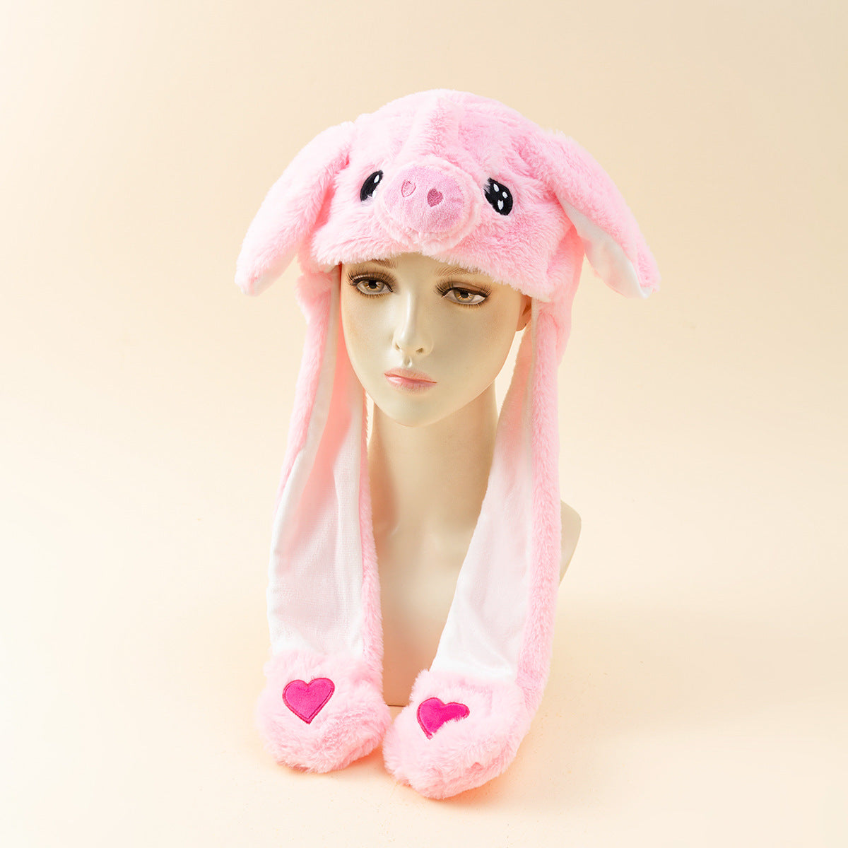 Autumn And Winter Cute Animal Plush Moving Ear Hat