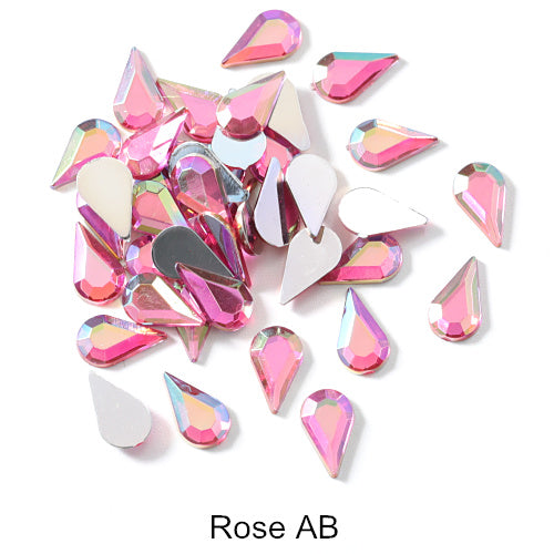 Water Drop Acrylic Flat Bottom Rhinestone DIY Nail Art Patch