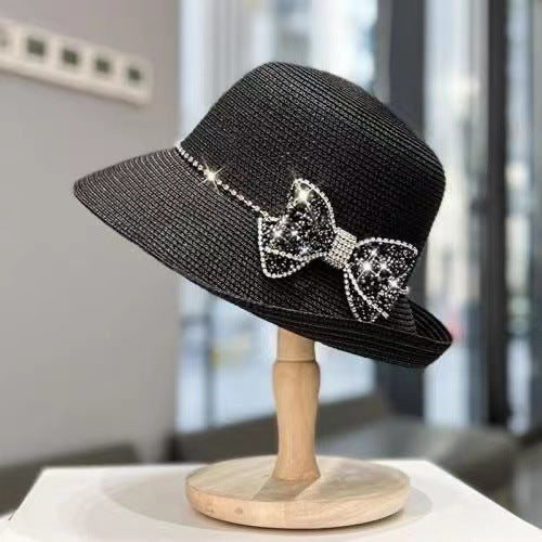 Diamond Bow Literary Elegance Sun Protection Cold Water Jug Cap
