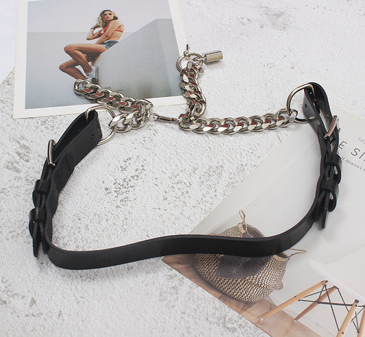 European And American Designer Personalized Metal Leather Chain