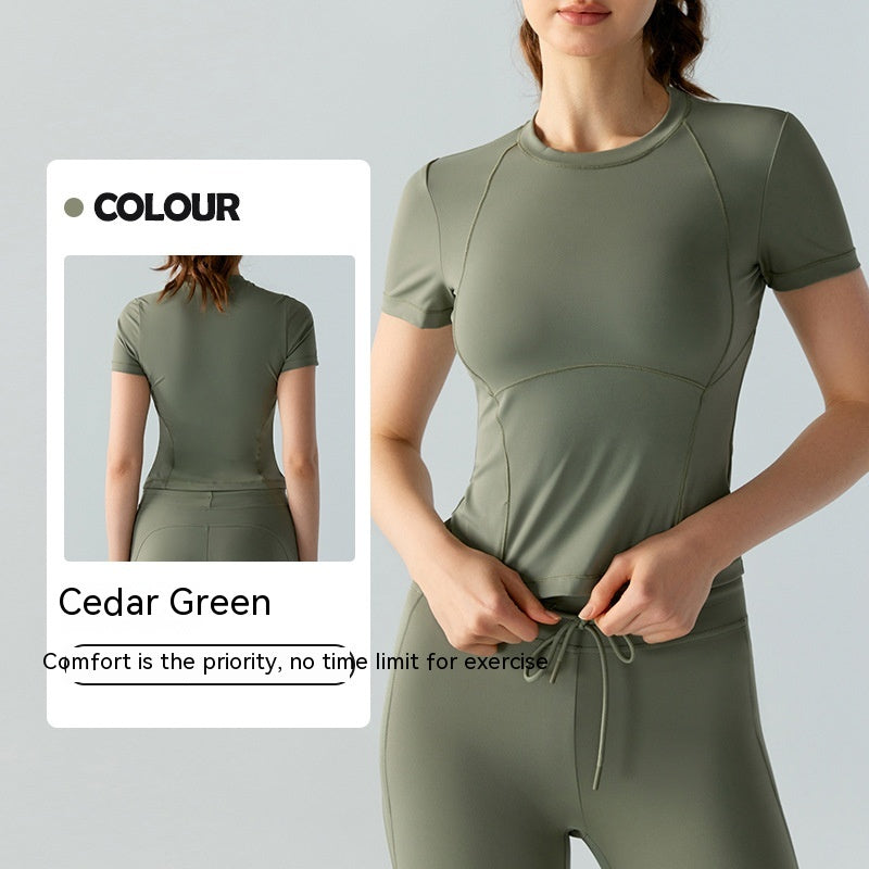 Casual Slimming Cool Yoga Clothes Short Sleeve