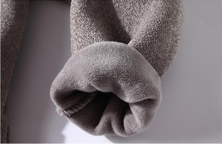 Mænds Plus Fleece Varm Højhalset Sweater